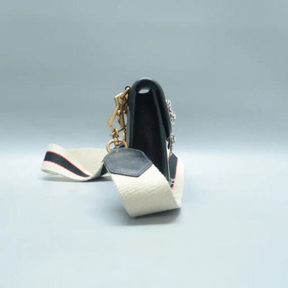 100% Authentic GUCCI Totem  Black Leather Shoulder Bag 1022-12524 - Picture 4 of 12